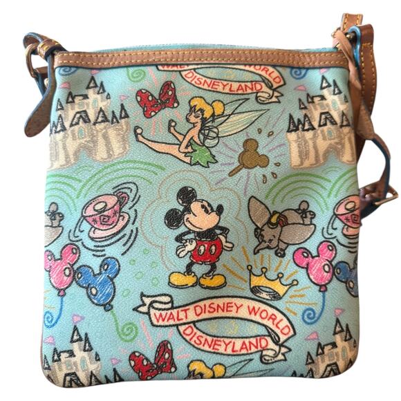 Dooney & Bourke Disney Blue Sketch Mickey Mouse Crossbody Purse